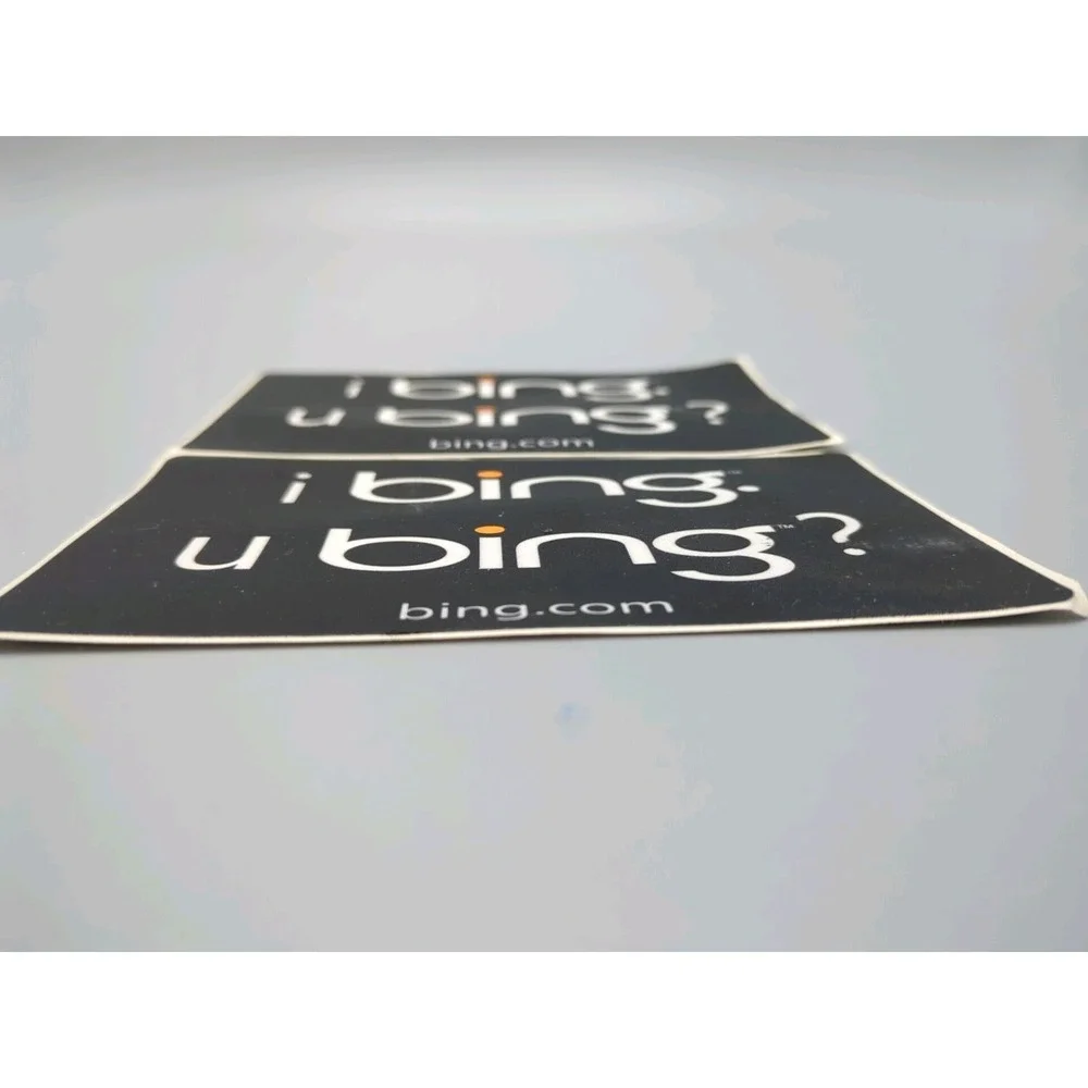 Microsoft Advertising Promo SWAG Search Engine Bing Sticker‎ Rare Pair